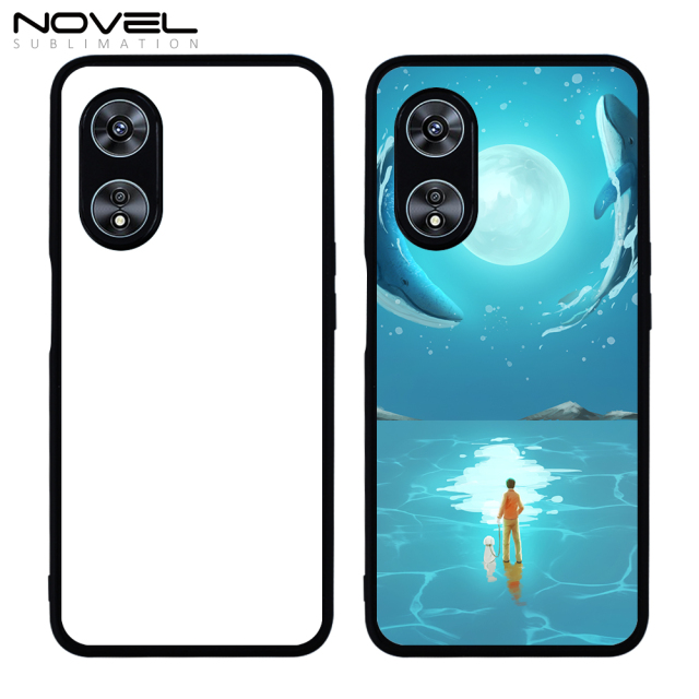Smooth Sides!!! For Oppo A53/A32 /A53S/ A8 /A31/ A91/A92S / Reno 4Z Sublimation 2D TPU Case Cover With Aluminum Insert DIY Silicone Cell Phone Shell