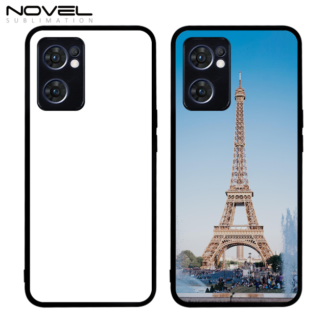 For OPPO Reno 7 4G Sublimation 2D TPU Phone Case Soft Rubber Sides With Aluminum Sheet