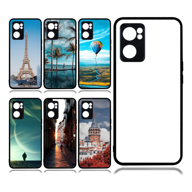 Smooth Sides!!! For OPPO Reno Series Reno 7 5G Sublimation Blank 2D TPU Phone Case Cover With Aluminum Sheet