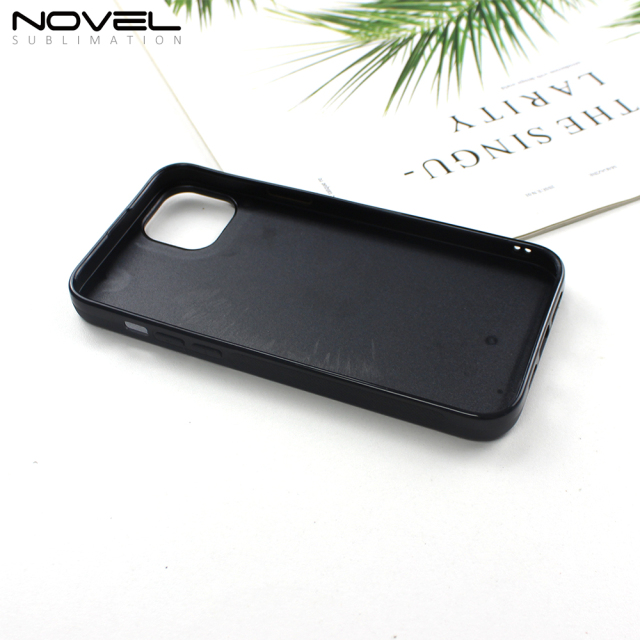 For iPhone 14 Series Big Hole Sublimation 2D TPU Phone Case With Metal Insert