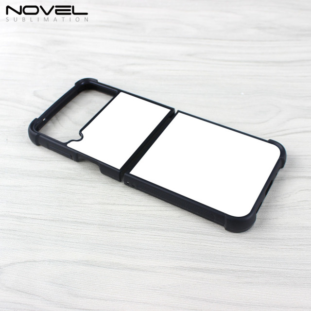 For Samsung Galaxy Z Flip 4 Sublimation Four Corner Anti-Drop 2D TPU Phone Case DIY Phone Shell With Aluminum Insert