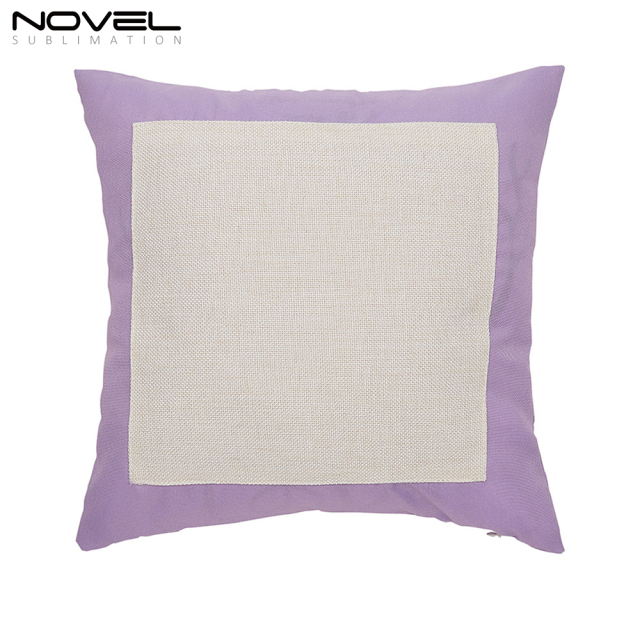 Sublimation Colorful Cotton Linen Pillow Case Cover