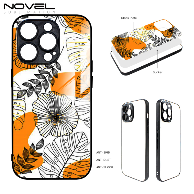 Fine Hole Sublimation TPU Tempered Glass Case Cover For 14 Pro/14 Pro Max/14 Plus