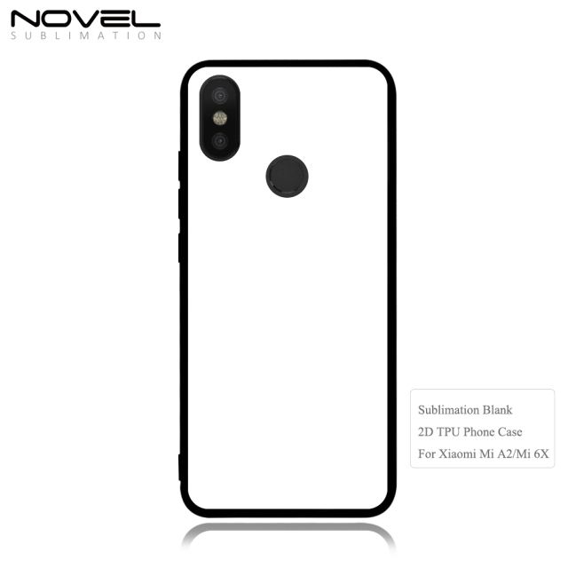 Smooth Sides!!! For Xiaomi Mi A2/ Mi 6X 2D TPU Silicone Phone Case Cover With Aluminum Insert For Sublimation Printing