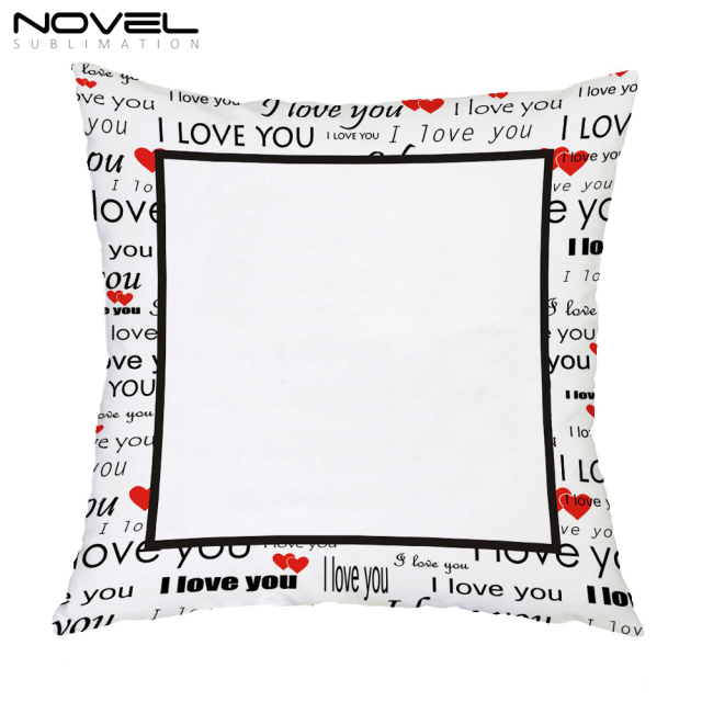 Sublimation Blank Alphabet-print Grid Short Plush Pillowcase With Letters