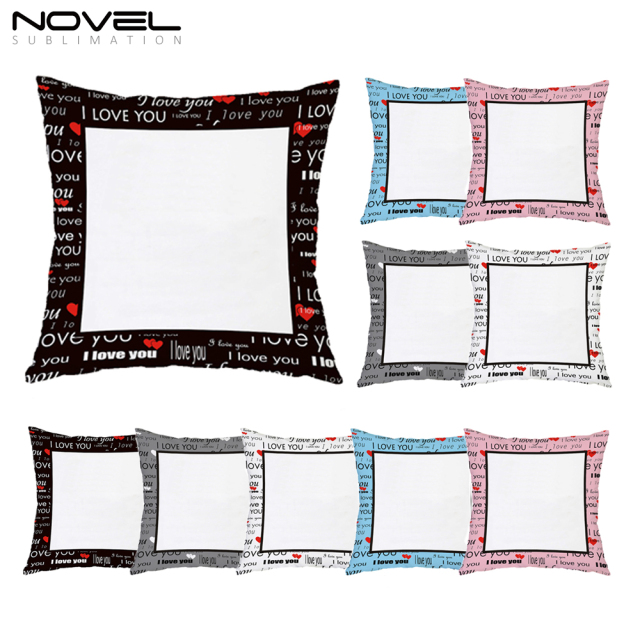 Sublimation Blank Alphabet-print Grid Short Plush Pillowcase With Letters