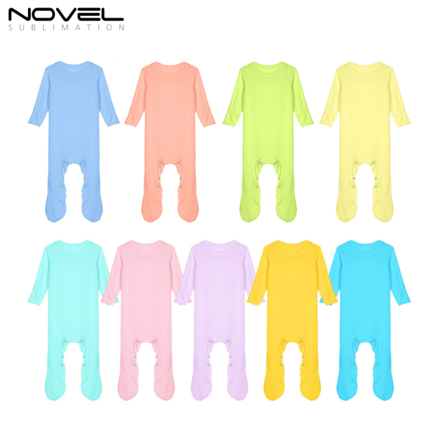 Sublimation Customized Blank Polyester Color Baby Bobysuit Long Sleeve Shirt