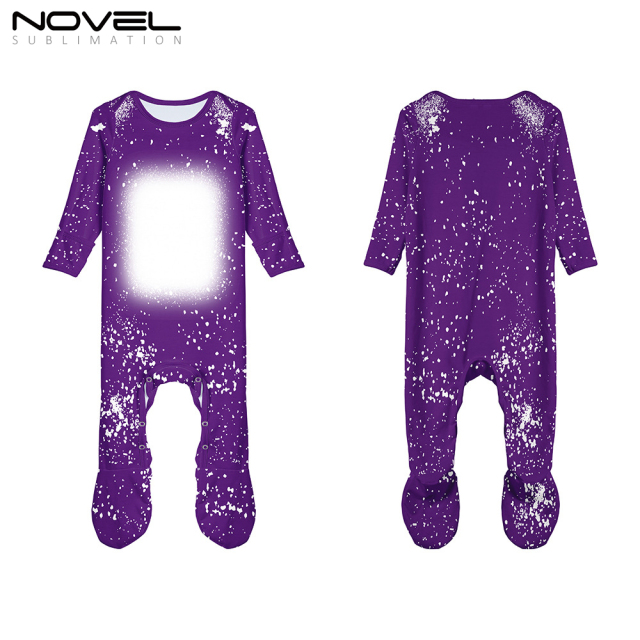 Sublimation Customized Polyester Tie-dyed Long Sleeve Baby Bobysuit Jumpsuit