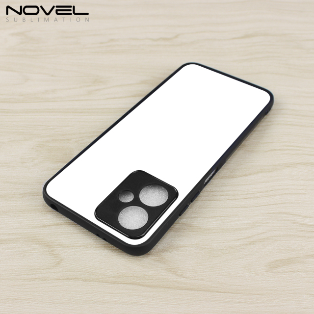Smooth Sides!!! Sublimation Blank 2D TPU Phone Case Cover With Metal Insert For Redmi Note 12 5G