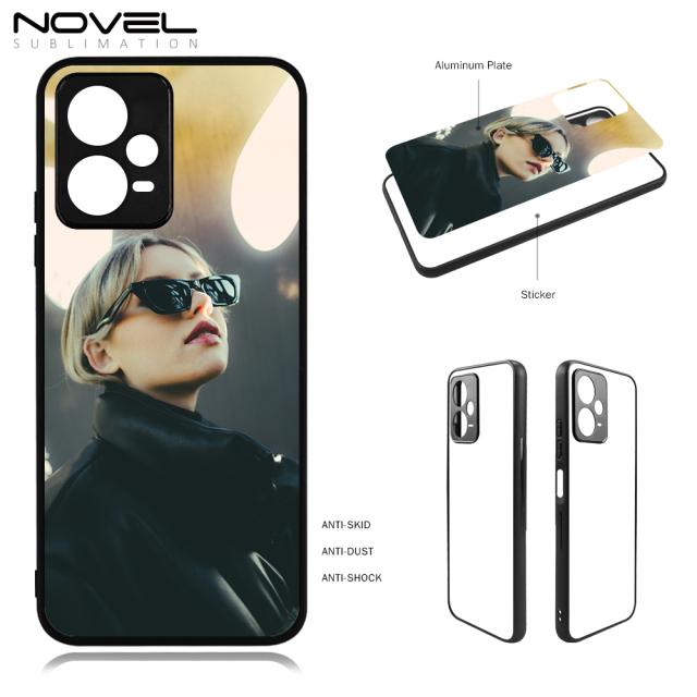 Smooth Sides!!! 2D TPU Phone Cover With Metal Insert For Redmi Note 12 Pro Plus 5G For Customized Sublimation Printing