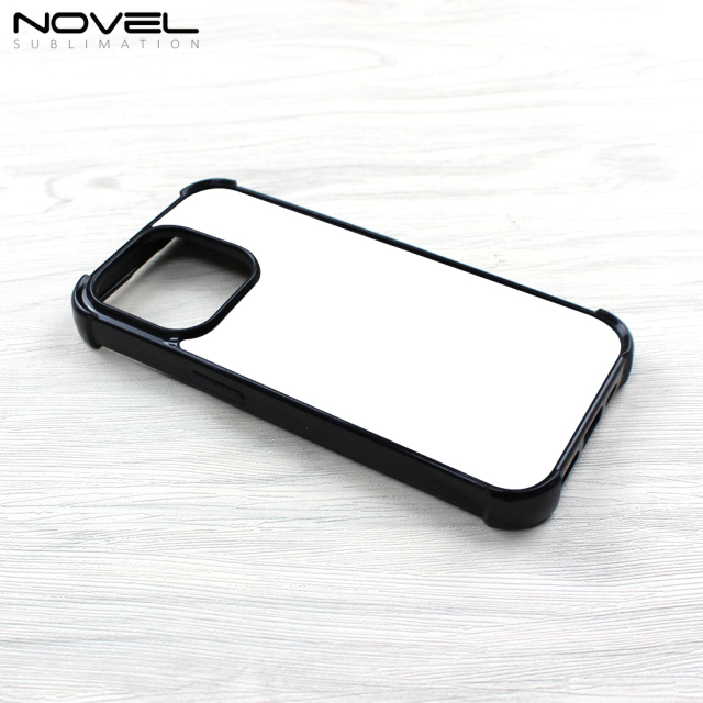 Strong Protection! For iPhone 14 Pro Four Corner Anti-drop 2D TPU Phone Case Cover With Metal Insert For Sublimation Printing