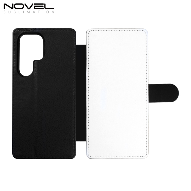 Sublimation Wallet Case For Galaxy S23 Ultra Magnetic PU Leather Flip Phone Cover For Heat Transfer Printing