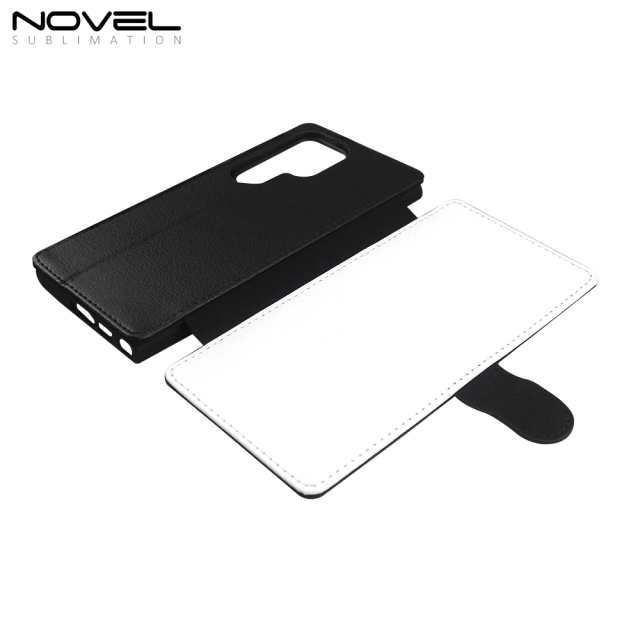 Sublimation Wallet Case For Galaxy S23 Ultra Magnetic PU Leather Flip Phone Cover For Heat Transfer Printing