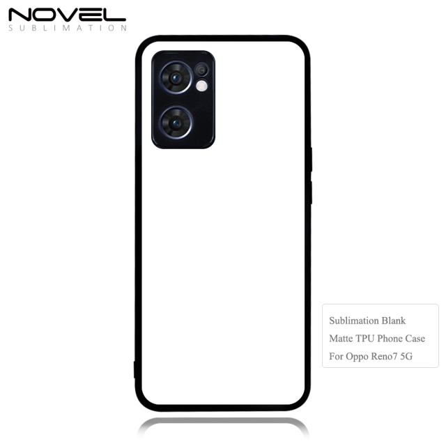 For OPPO Reno 7 4G Sublimation 2D TPU Phone Case Soft Rubber Sides With Aluminum Sheet