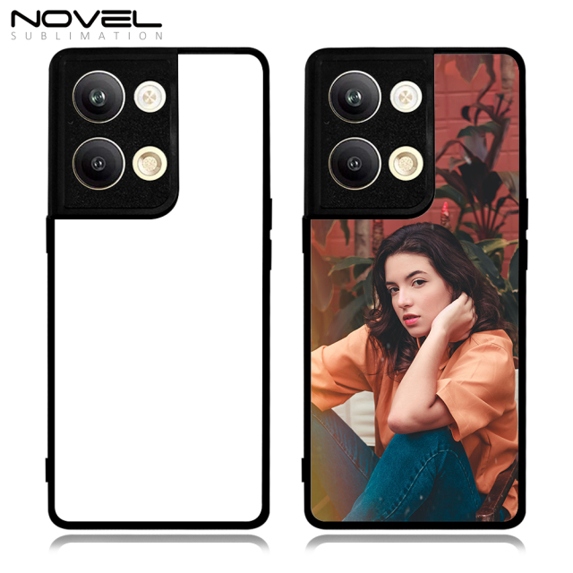 Smooth Sides!!! For OPPO Reno 9 Pro Plus Sublimation Blank DIY Soft TPU Sides Hard PC Back Phone Cover With Aluminum Sheet