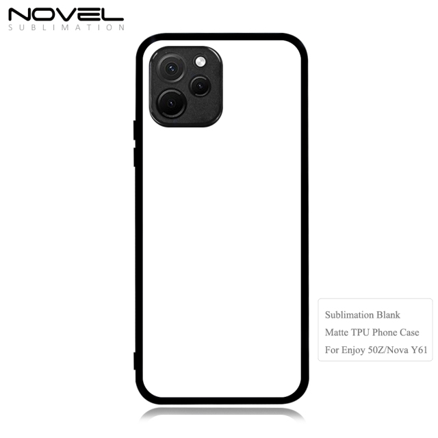 Smooth Sides!!! For Huawei Nova Nova Y61 / Enjoy 50Z Sublimation Blank Rubber 2D TPU PC Phone Case Cover