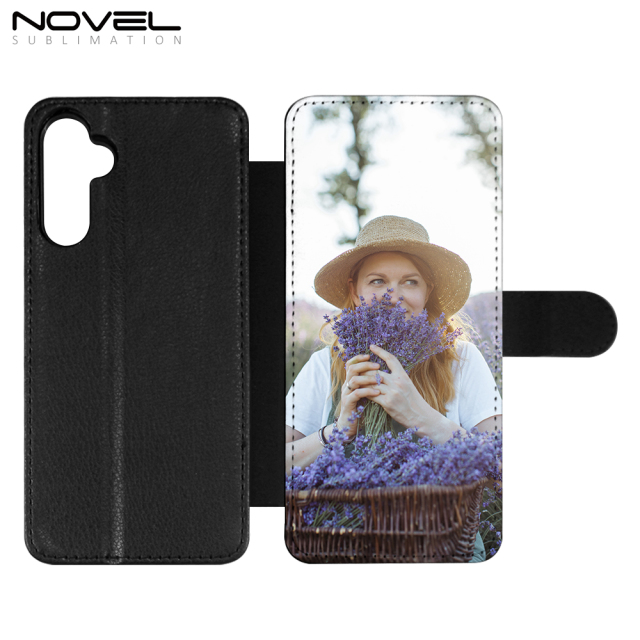 Sublimation Wallet Phone Case for Samsung A54/A34 5G Kickstand Card Holder Slot Magnetic Flip PU Leather Shockproof Case support customization