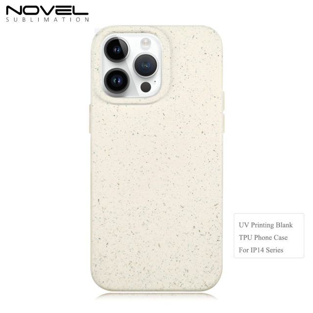 New Arrival For iPhone 14 Series Printable UV Biodegradable Wheat Straw Mobile Phone Cases