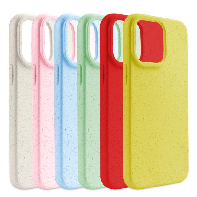 New Arrival For iPhone 14 Series Printable UV Biodegradable Wheat Straw Mobile Phone Cases