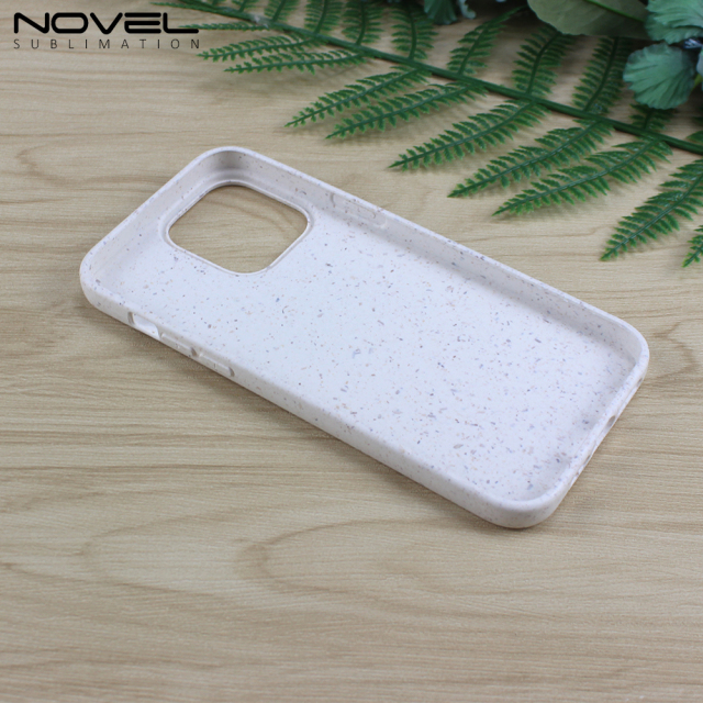 New Arrival For iPhone 14 Series Printable UV Biodegradable Wheat Straw Mobile Phone Cases