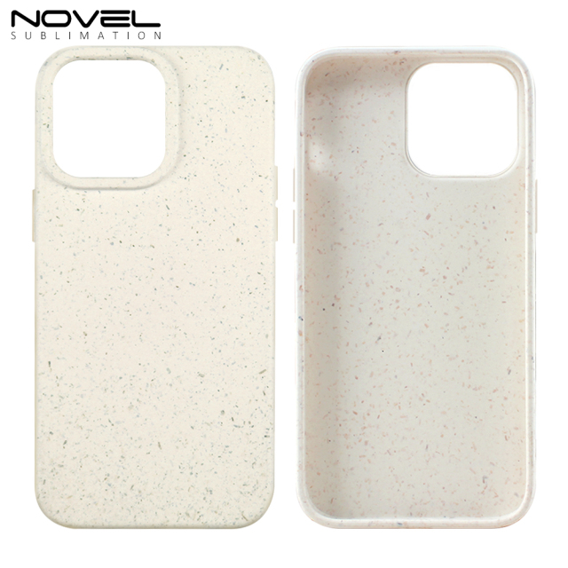 New Arrival For iPhone 14 Series Printable UV Biodegradable Wheat Straw Mobile Phone Cases
