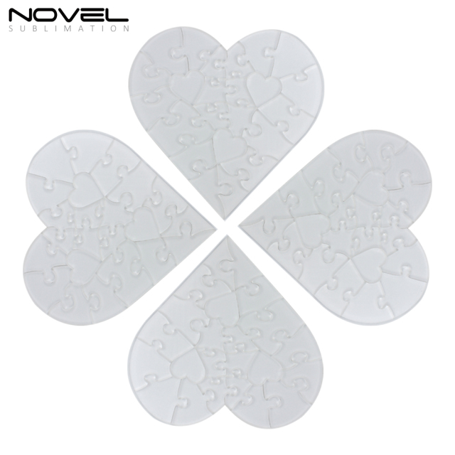 New Arrival Sublimation Blank Acrylic Puzzle Jigsaw- Retangle/ Heart/ Square