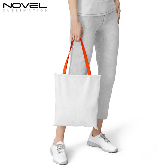 Sublimation Blank Colorful Shoulder Bags Canvas Tote Bags Grocery Bags for Decorating and DIY Crafting White