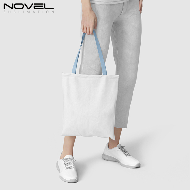 Sublimation Blank Colorful Shoulder Bags Canvas Tote Bags Grocery Bags for Decorating and DIY Crafting White