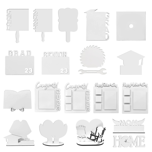 New Arrival 19 Styles MDF Crafts Sublimation Blanks Photo Frame