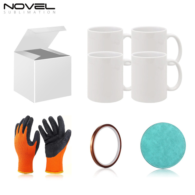 11oz Sublimation Ceramic White Mug Support Personalized Printing
