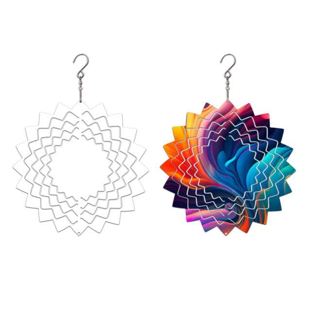 New Arrival Sublimation Aluminum Wind Spinner Double-sided Printable with 13 shapes