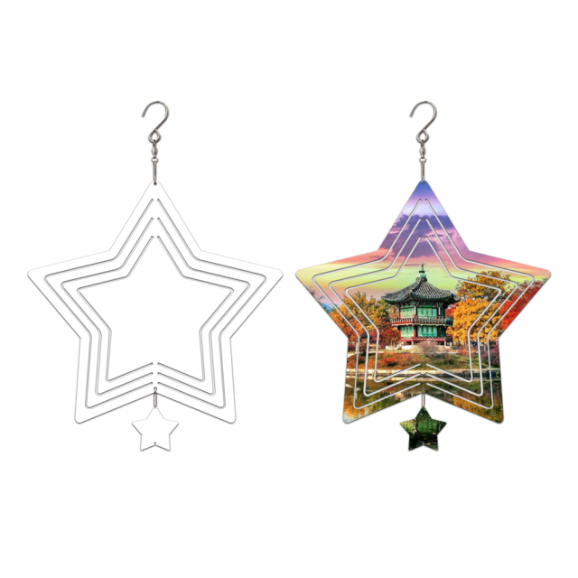 New Arrival Sublimation Aluminum Wind Spinner Double-sided Printable with 13 shapes