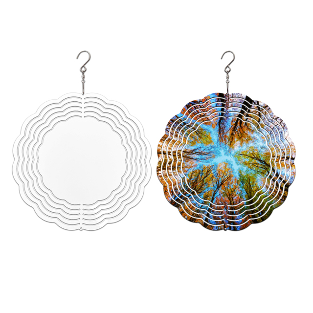 New Arrival Sublimation Aluminum Wind Spinner Double-sided Printable