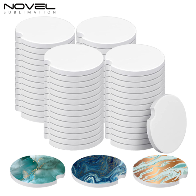 New Arrival Sublimation Car Coasters DIY Ceramic Cup Pad