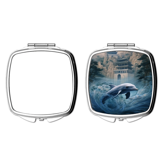 Sublimation Blank Pocket Mirror Stainless Steel Compact Mirror