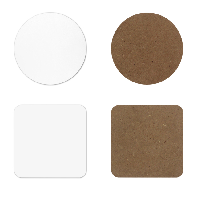 New Arrival Sublimation Coasters DIY Square/Round MDF Cup Pad with Cork
