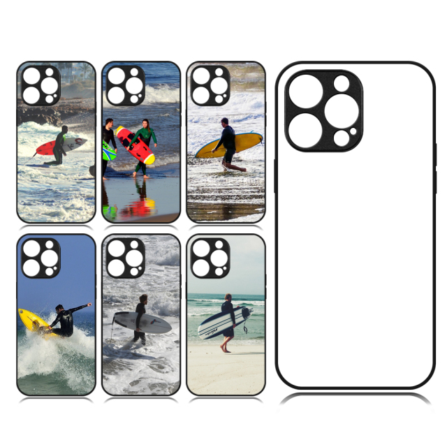 New Arrival Sublimation blank 2D TPU Phone Case for iPhone 14 Series DIY Shell With Aluminum Sheet