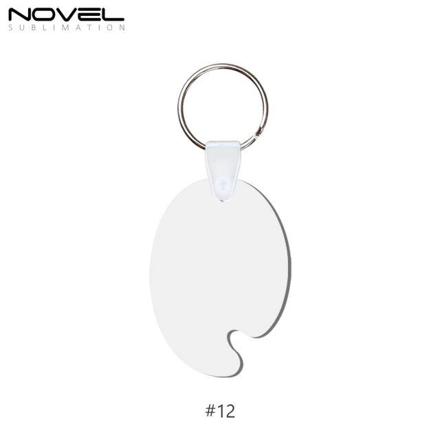 New Arrival Sublimation MDF Double Sided Print Keyring DIY Keychain