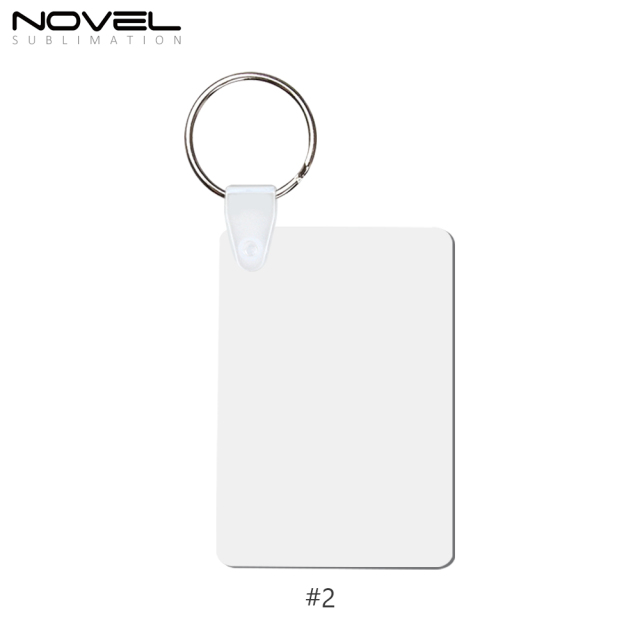 New Arrival Sublimation MDF Double Sided Print Keyring DIY Keychain