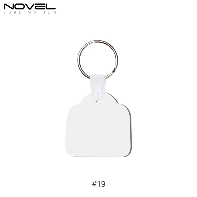 New Arrival Sublimation MDF Double Sided Print Keyring DIY Keychain