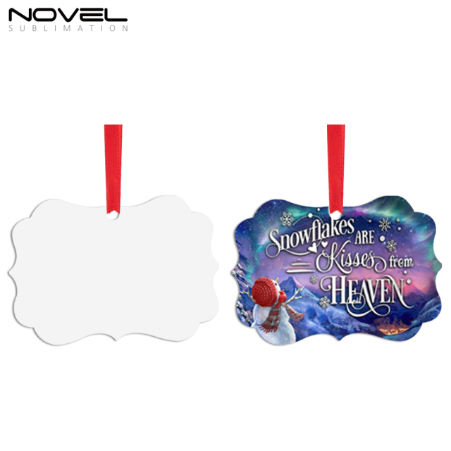 Sublimation Double-Sided Printable Aluminum Xmas Ornament Christmas Decoration