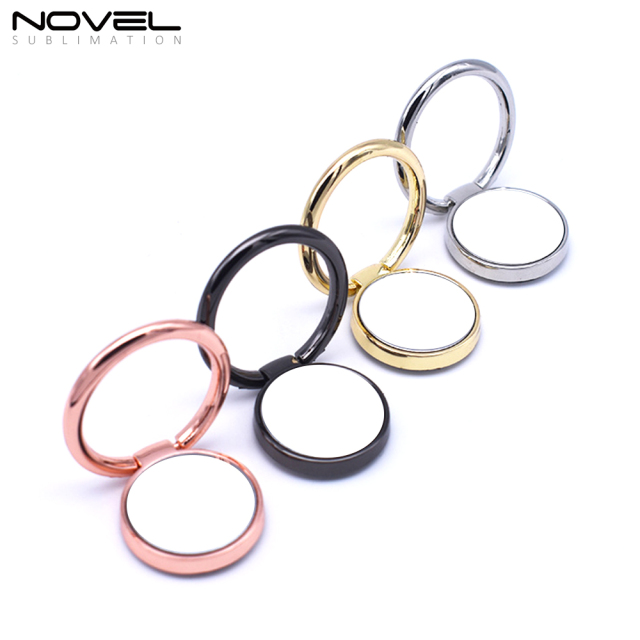 Sublimation 360-Degree Rotating Round Blank Round Ring Holder For Mobile Phone