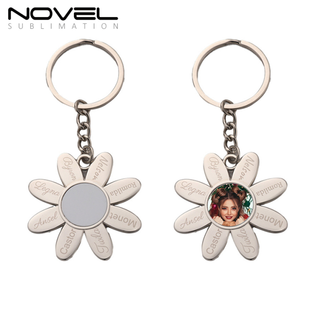 Sublimation Blank Metal Keychain DIY Custom Design Printable Keyring