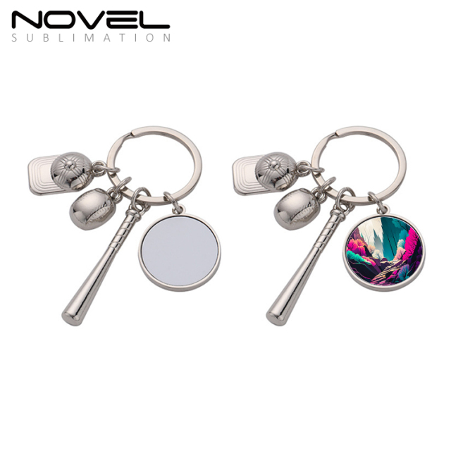 Sublimation Blank Metal Keychain DIY Custom Design Printable Keyring