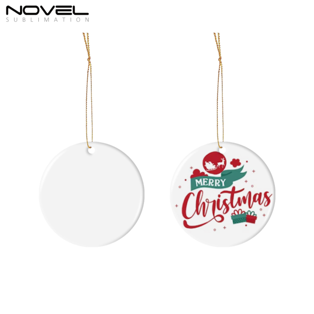 Ceramic Christmas Ornaments Sublimation Christmas Tree Decoration Hangings Pendants