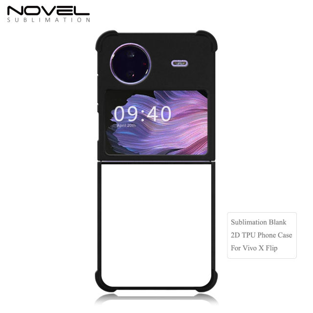 New Arrival Sublimation Blank 2D TPU Phone Case for Vivo X Flip DIY Shell With Aluminum Insert