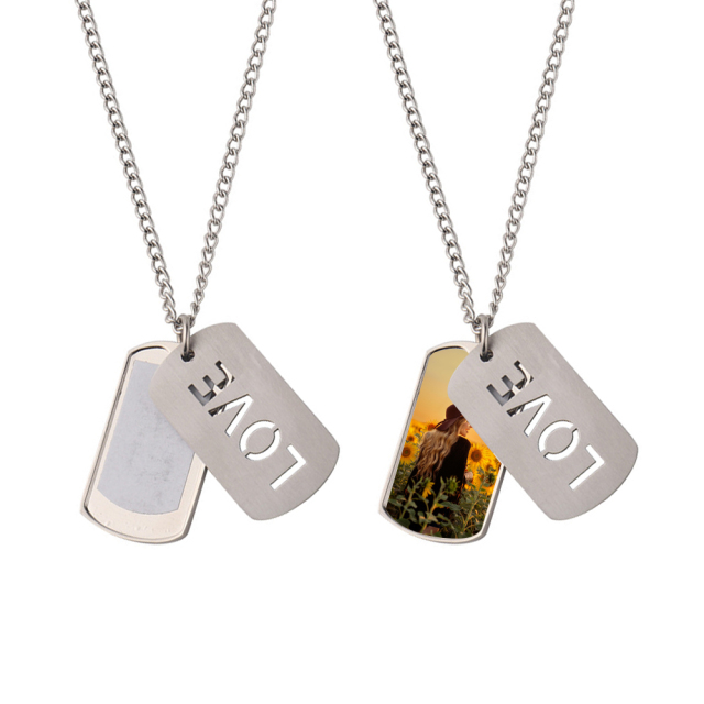 New Arrival Personality Metal Necklace High quality custom logo Necklace Dye Sublimation Blanks necklace