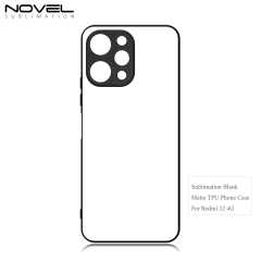 New Arrival for Redmi 12 4G Sublimation 2D TPU Phone Case With Aluminum Insert
