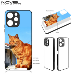 New Arrival for Redmi 12 4G Sublimation 2D TPU Phone Case With Aluminum Insert
