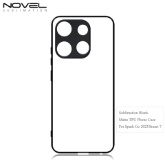 New Arrival Sublimation 2D TPU Phone Case for Spark Go 2023/Smart 7 With Aluminum Insert